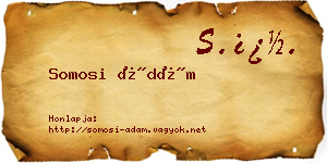 Somosi Ádám névjegykártya